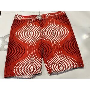 Tommy Bahama Relax Mens Board Shorts Red Abstract‎ Print Size 38